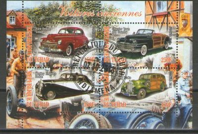 Лот: 15929049. Фото: 1. 2013 год. Чад. Блок История Автомобилей... Марки