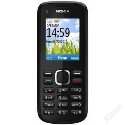 Лот: 1416268. Фото: 1. Nokia C1-02 новый! с рубля!. Кнопочные мобильные телефоны