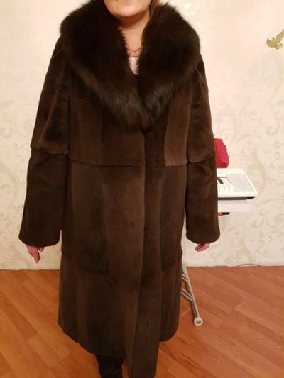 Лот: 12977127. Фото: 1. шуба из стриженной нутрии. Накидки, шубы