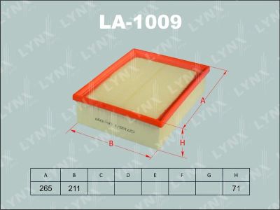 Лот: 13356870. Фото: 1. Lynx LA-1009 Воздушный фильтр. Расходные материалы