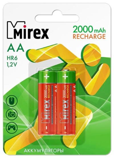 Лот: 22142776. Фото: 1. AKK MIREX AA (2000mAh) BP-2 (2... Батарейки, аккумуляторы, элементы питания