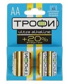 Лот: 14181685. Фото: 1. Батарейки ААА 4шт Трофи Ultra... Батарейки, аккумуляторы, элементы питания