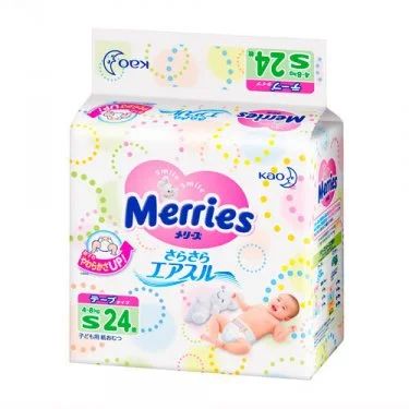 Лот: 6650079. Фото: 1. Подгузники Merries NB S 24 шт. Детская гигиена