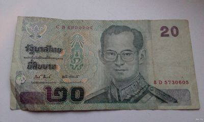 Лот: 11017655. Фото: 1. Купюра Тайланд 20 Бат Батт. Азия
