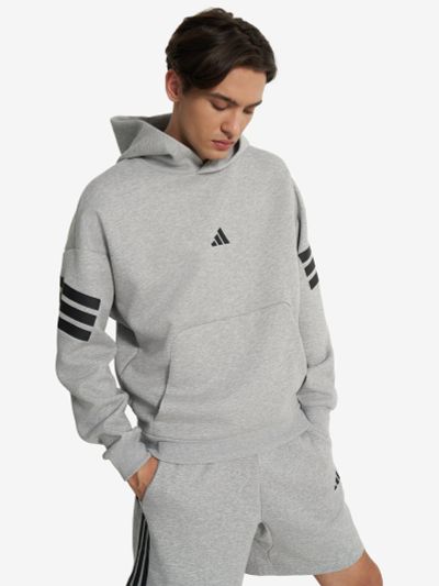 Лот: 25238157. Фото: 1. Худи мужское adidas, Серый. Другое (спортивная одежда)