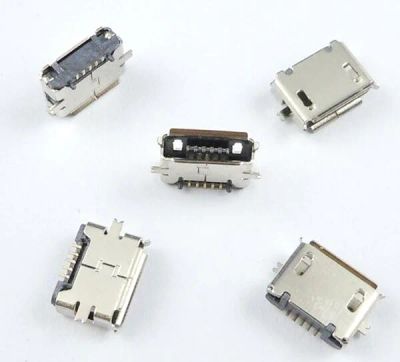 Лот: 9900669. Фото: 1. Разъем micro usb (2 площадки крепления... Шлейфы, разъёмы