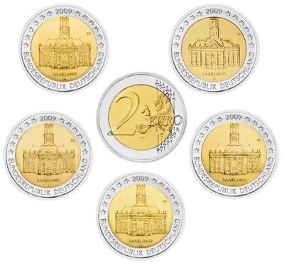 Лот: 3074201. Фото: 1. Германия. 2 евро. 2009 год. Четвёртая... Германия и Австрия