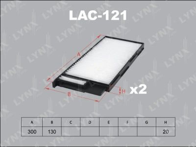 Лот: 13356972. Фото: 1. Lynx LAC-121 Салонный фильтр. Расходные материалы