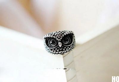 Лот: 4826832. Фото: 1. Кольцо разноразмерное сова silver. Кольца, перстни