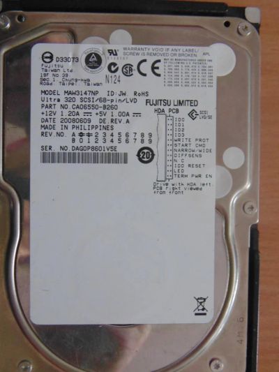 Лот: 4968576. Фото: 1. Жесткий диск Fujitsu MAW3147NP. Жёсткие диски (HDD)