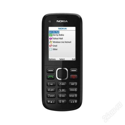 Лот: 1212948. Фото: 1. Nokia C1-02 black. Кнопочные мобильные телефоны