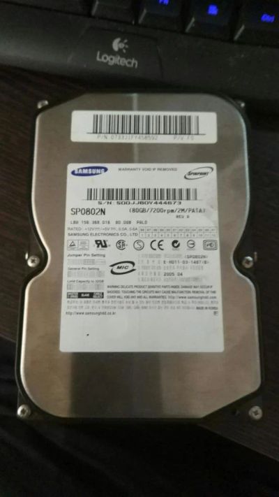 Лот: 10882995. Фото: 1. samsung 80 gb IDE 7200 3,5. Жёсткие диски (HDD)