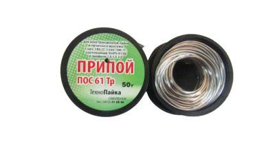 Лот: 18906631. Фото: 1. Припой "Технопайка" ПОС-61 с канифолью... Материалы, химия