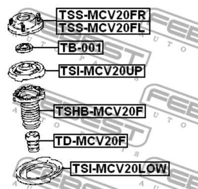 Лот: 18593205. Фото: 1. Проставка пружины верхняя TSI-MCV20UP... Ходовая, подвеска, рулевое управление