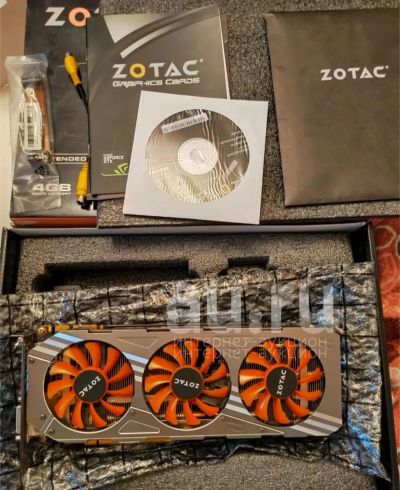 Лот: 24673966. Фото: 1. Zotac GTX 980 4Gb AMP Edition. Видеокарты