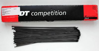 Лот: 10211757. Фото: 1. Спицы DT Competition прямые черные... Запчасти