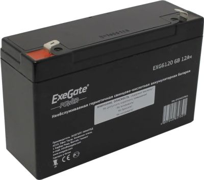 Лот: 7220440. Фото: 1. Аккумулятор Exegate Exg6120 (6V... ИБП, аккумуляторы для ИБП