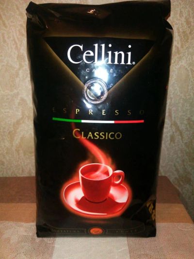 Лот: 6113786. Фото: 1. Кофе в зернах 1 кг Cellini Espresso... Чай, кофе, какао