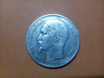 Лот: 14958364. Фото: 1. Франция 5 франков, 1852. Серебро. Европа