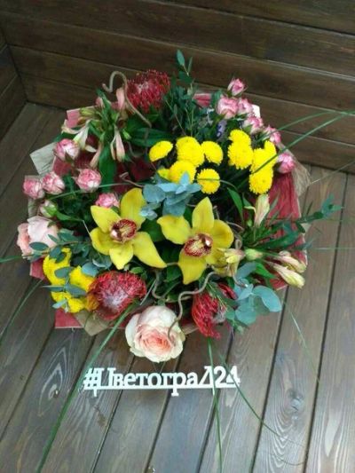 Лот: 6961363. Фото: 1. Цветы . Букет от Цветограда... Свежие цветы