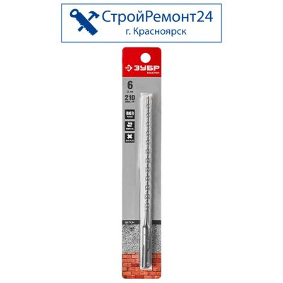 Лот: 15833547. Фото: 1. Бур по бетону Зубр Мастер 6х160х210... Расходные материалы, сменные насадки