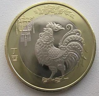Лот: 8946027. Фото: 1. Китай 10 юаней 2017. Год Петуха. Азия