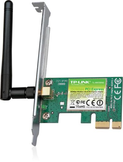 Лот: 4522535. Фото: 1. Беспроводной сетевой PCI Express-адаптер... Сетевые карты