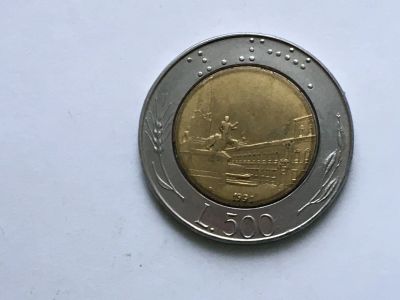 Лот: 12743977. Фото: 1. Италия, 500 лир. 1991 год. Европа