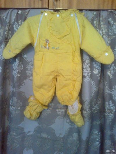 Лот: 13072416. Фото: 1. Комбинезон детский летний (желтый... Комплекты, комбинезоны, костюмы