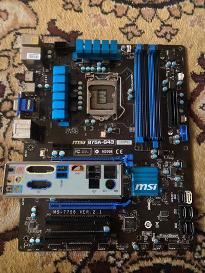 Лот: 19111092. Фото: 1. материнской платы MSI B75A-G43. Материнские платы