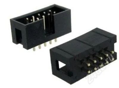 Лот: 2424706. Фото: 1. IDC 2x5 гнездо на плату - JTAG... Микроконтроллеры