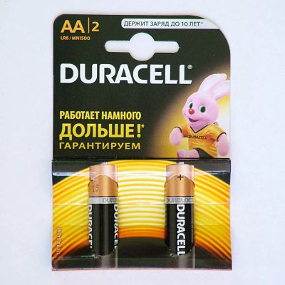 Лот: 7289803. Фото: 1. Батарейка LR6 Duracell Basic BL2... Батарейки, аккумуляторы, элементы питания