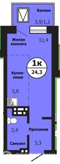 Лот: 25117905. Фото: 1. Продажа Квартира Красноярск, Лесников... Квартиры, студии