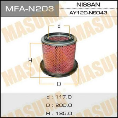 Лот: 18584274. Фото: 1. Воздушный фильтр masuma nissan... Расходные материалы