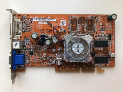 Лот: 25038386. Фото: 1. AGP 128Mb ASUS ATI Radeon 9600SE... Видеокарты
