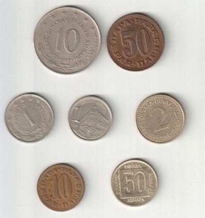 Лот: 9917106. Фото: 1. Набор монет Югославии. Европа