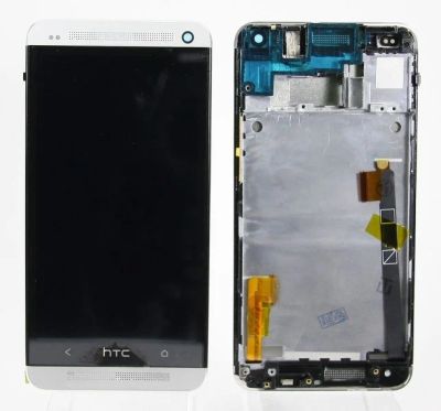 Лот: 12330008. Фото: 1. Дисплей HTC One/M7 модуль Серебро... Дисплеи, дисплейные модули, тачскрины