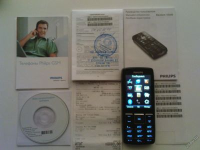 Лот: 4854223. Фото: 1. Philips x5500 2sim (90 дней в... Кнопочные мобильные телефоны
