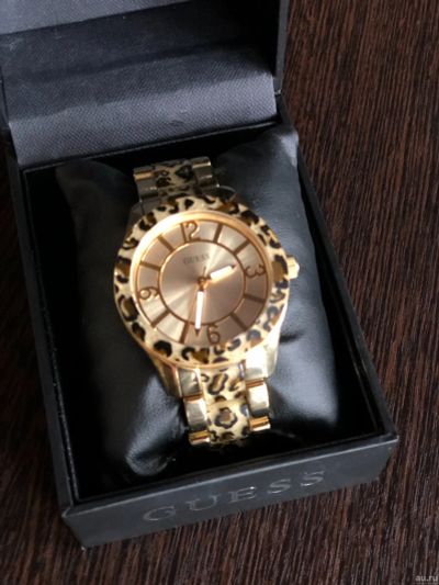 Лот: 13688991. Фото: 1. Часы женские guess леопардовые... Оригинальные наручные часы