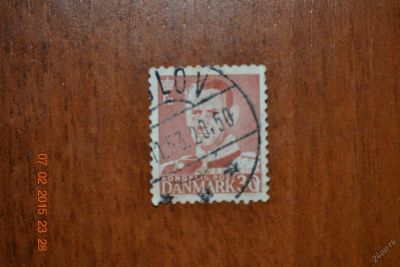 Лот: 5096693. Фото: 1. Марка Дании 1952г. Глава государства. Марки