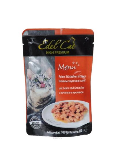 Лот: 5579330. Фото: 1. Паучи Edel Cat для кошек, нежные... Корма