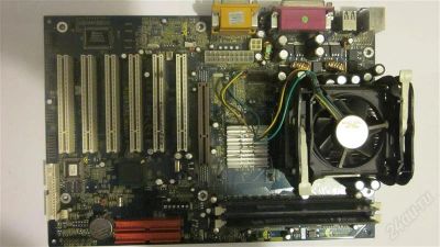 Лот: 2136210. Фото: 1. Acorp 4D845AL + Celeron 1.7... Материнские платы