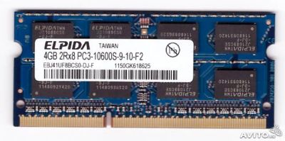 Лот: 4261476. Фото: 1. 4GB DDR3 SO-DIMM PC3-10600. Оперативная память