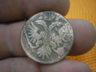Лот: 8677626. Фото: 1. Очень неплохая денга 1735 года... Россия до 1917 года