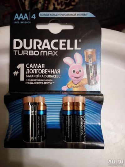 Лот: 9628739. Фото: 1. Батарейка Duracell ААА 4 шт. Батарейки, аккумуляторы, элементы питания