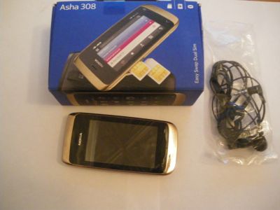 Лот: 13988579. Фото: 1. Смартфон Nokia Asha 308 повторно... Смартфоны