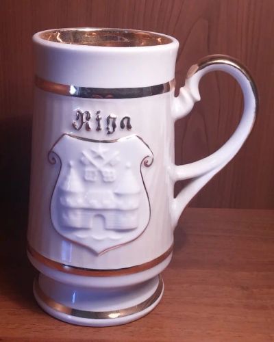Лот: 7743373. Фото: 1. Кружка пивная "Рига" (примерно... Кружки, стаканы, бокалы