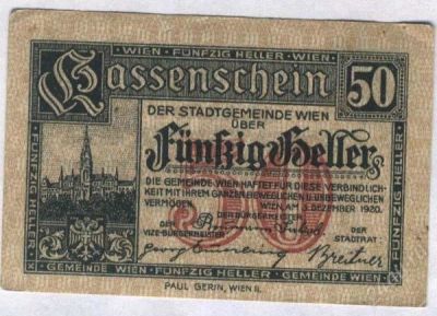 Лот: 1421960. Фото: 1. Австрия. Нотгельд. 50 геллер 1921г... Германия и Австрия