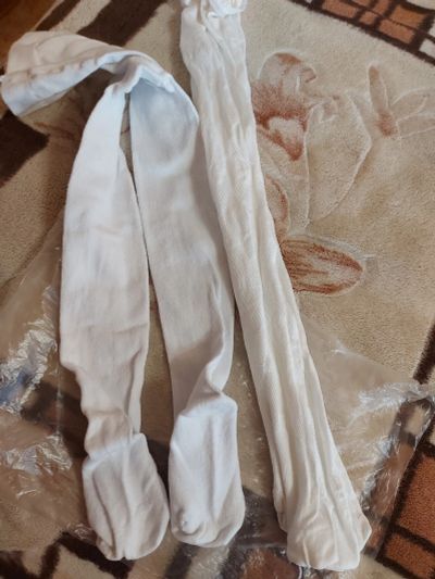 Лот: 19362505. Фото: 1. Колготки белые одним лотом. Чулочно-носочные изделия
