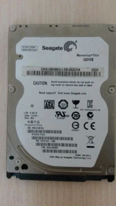 Лот: 10888551. Фото: 1. Seagate 2.5 дюйма 320GB. Жёсткие диски (HDD)